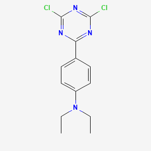 molecular formula C13H14Cl2N4 B3351796 4-(4,6-Dichloro-1,3,5-triazin-2-yl)-N,N-diethylaniline CAS No. 3995-46-8
