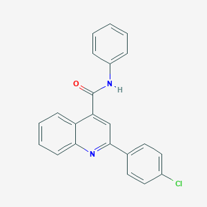 molecular formula C22H15ClN2O B335185 2-(4-chlorophenyl)-N-phenylquinoline-4-carboxamide 