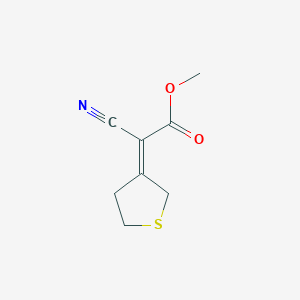 molecular formula C8H9NO2S B3351897 Methyl 2-cyano-2-(3-tetrahydrothienylidene)acetate CAS No. 40548-04-7