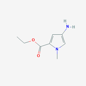 molecular formula C8H12N2O2 B3351942 Ethyl 4-amino-1-methyl-1H-pyrrole-2-carboxylate CAS No. 40889-84-7