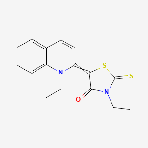 molecular formula C16H16N2OS2 B3351958 3-Ethyl-5-(1-ethyl-2-quinolinylidene)-2-sulfanylidene-4-thiazolidinone CAS No. 4095-74-3
