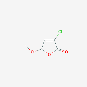 molecular formula C5H5ClO3 B3351965 3-Chloro-5-methoxyfuran-2(5H)-one CAS No. 40981-56-4