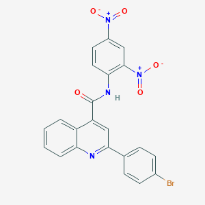 molecular formula C22H13BrN4O5 B335198 2-(4-bromophenyl)-N-(2,4-dinitrophenyl)quinoline-4-carboxamide 