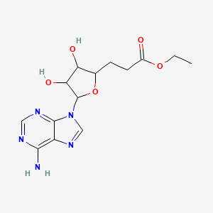 Ethyl 3-[5-(6-aminopurin-9-yl)-3,4-dihydroxyoxolan-2-yl]propanoate
