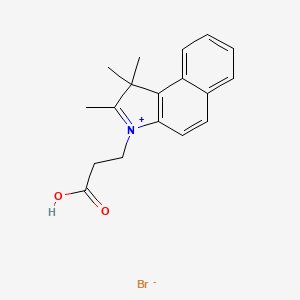 molecular formula C18H20BrNO2 B3352045 1H-Benz[e]indolium, 3-(2-carboxyethyl)-1,1,2-trimethyl-, bromide CAS No. 415920-95-5