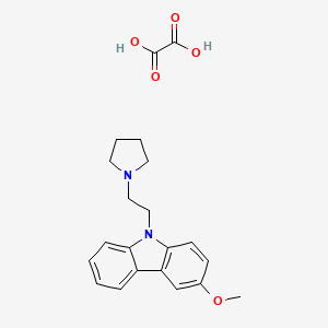molecular formula C21H24N2O5 B3352053 3-Methoxy-9-(2-pyrrolidin-1-ylethyl)carbazole;oxalic acid CAS No. 41734-83-2