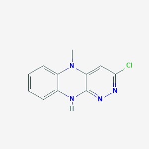 molecular formula C11H9ClN4 B3352056 3-chloro-5-methyl-10H-pyridazino[3,4-b]quinoxaline CAS No. 41806-80-8