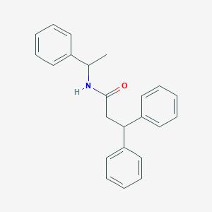 molecular formula C23H23NO B335206 3,3-diphenyl-N-(1-phenylethyl)propanamide 