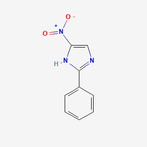 molecular formula C9H7N3O2 B3352185 5-nitro-2-phenyl-1H-imidazole CAS No. 4308-29-6