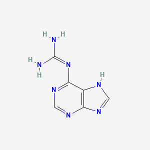 molecular formula C6H7N7 B3352268 2-(7H-purin-6-yl)guanidine CAS No. 446839-81-2