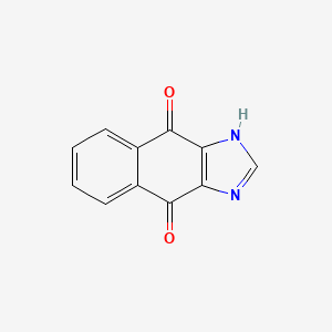 molecular formula C11H6N2O2 B3352283 1h-Naphtho[2,3-d]imidazole-4,9-dione CAS No. 4496-30-4