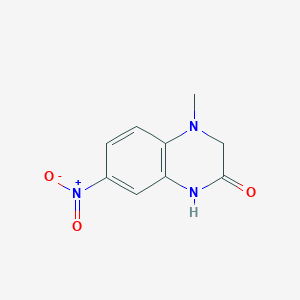 molecular formula C9H9N3O3 B3352290 4-Methyl-7-nitro-3,4-dihydroquinoxalin-2(1H)-one CAS No. 449760-84-3