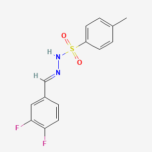 molecular formula C14H12F2N2O2S B3352299 N'-[(3,4-difluorophenyl)methylidene]-4-methylbenzene-1-sulfonohydrazide CAS No. 457607-49-7