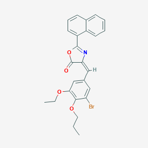 molecular formula C25H22BrNO4 B335233 4-(3-bromo-5-ethoxy-4-propoxybenzylidene)-2-(1-naphthyl)-1,3-oxazol-5(4H)-one 