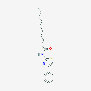 molecular formula C19H26N2OS B335234 N-(4-phenyl-1,3-thiazol-2-yl)decanamide 