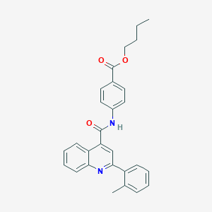 molecular formula C28H26N2O3 B335236 Butyl 4-({[2-(2-methylphenyl)-4-quinolinyl]carbonyl}amino)benzoate 