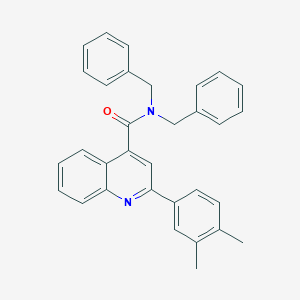 molecular formula C32H28N2O B335239 N,N-dibenzyl-2-(3,4-dimethylphenyl)quinoline-4-carboxamide 