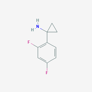 molecular formula C9H9F2N B3352392 1-(2,4-Difluorophenyl)cyclopropanamine CAS No. 474709-81-4
