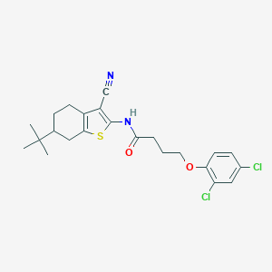 molecular formula C23H26Cl2N2O2S B335240 N-(6-tert-butyl-3-cyano-4,5,6,7-tetrahydro-1-benzothien-2-yl)-4-(2,4-dichlorophenoxy)butanamide 