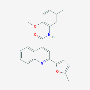 molecular formula C23H20N2O3 B335245 N-(2-methoxy-5-methylphenyl)-2-(5-methylfuran-2-yl)quinoline-4-carboxamide 