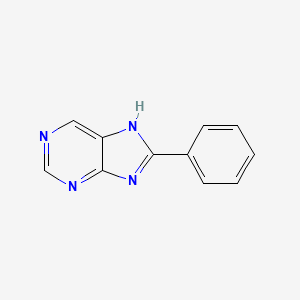 molecular formula C11H8N4 B3352451 8-Phenyl-7h-purine CAS No. 4776-14-1