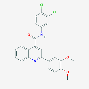 molecular formula C24H18Cl2N2O3 B335250 N-(3,4-dichlorophenyl)-2-(3,4-dimethoxyphenyl)quinoline-4-carboxamide 
