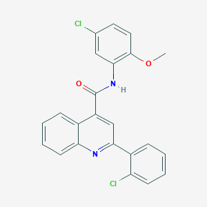 molecular formula C23H16Cl2N2O2 B335258 N-(5-chloro-2-methoxyphenyl)-2-(2-chlorophenyl)quinoline-4-carboxamide 