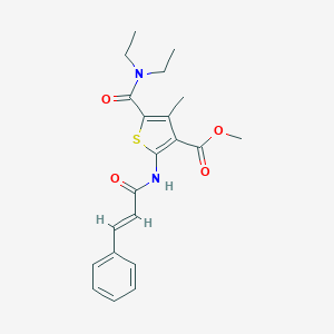 molecular formula C21H24N2O4S B335261 Methyl 2-(cinnamoylamino)-5-[(diethylamino)carbonyl]-4-methyl-3-thiophenecarboxylate 