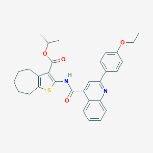 isopropyl 2-({[2-(4-ethoxyphenyl)-4-quinolinyl]carbonyl}amino)-5,6,7,8-tetrahydro-4H-cyclohepta[b]thiophene-3-carboxylate