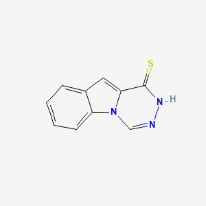 molecular formula C10H7N3S B3352640 [1,2,4]Triazino[4,5-a]indole-1(2H)-thione CAS No. 50336-06-6