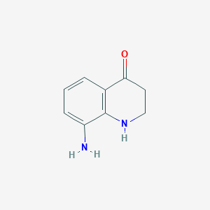 molecular formula C9H10N2O B3352663 4(1H)-Quinolinone, 8-amino-2,3-dihydro- CAS No. 50349-91-2