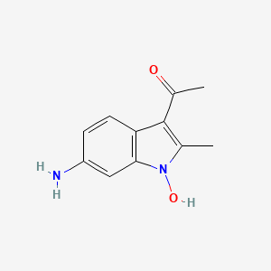molecular formula C11H12N2O2 B3352671 1-(6-Amino-1-hydroxy-2-methyl-1H-indol-3-yl)ethan-1-one CAS No. 503536-34-3