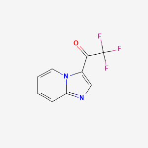 molecular formula C9H5F3N2O B3352679 2,2,2-Trifluoro-1-imidazo[1,2-A]pyridin-3-YL-ethanone CAS No. 503540-28-1