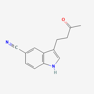 molecular formula C13H12N2O B3352695 3-(3-oxobutyl)-1H-indole-5-carbonitrile CAS No. 505062-51-1