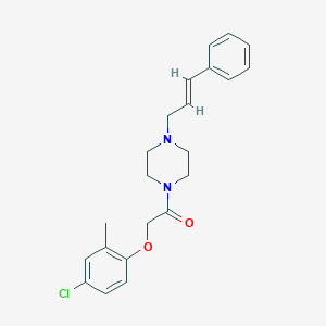 molecular formula C22H25ClN2O2 B335272 1-[(4-Chloro-2-methylphenoxy)acetyl]-4-cinnamylpiperazine 