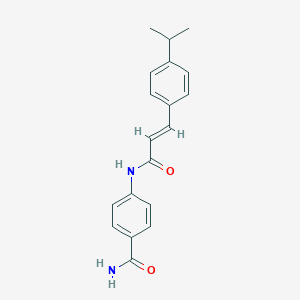 4-({(2E)-3-[4-(propan-2-yl)phenyl]prop-2-enoyl}amino)benzamide