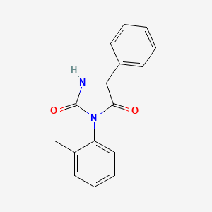molecular formula C16H14N2O2 B3352786 3-(2-Methylphenyl)-5-phenylimidazolidine-2,4-dione CAS No. 51027-23-7