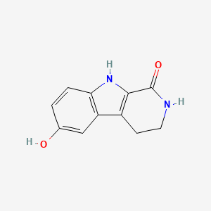 molecular formula C11H10N2O2 B3352839 2,3,4,9-Tetrahydro-6-hydroxy-1H-pyrido(3,4-b)indol-1-one CAS No. 51085-95-1