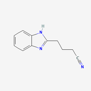 molecular formula C11H11N3 B3352841 4-(1H-Benzimidazol-2-yl)butanenitrile CAS No. 51100-91-5
