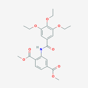 molecular formula C23H27NO8 B335285 Dimethyl 2-[(3,4,5-triethoxybenzoyl)amino]terephthalate 