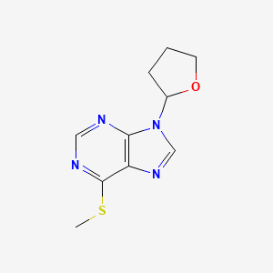 9H-Purine, 6-(methylthio)-9-(tetrahydro-2-furyl)-