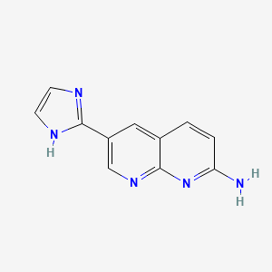 molecular formula C11H9N5 B3352859 6-(1H-imidazol-2-yl)-1,8-Naphthyridin-2-amine CAS No. 51168-57-1