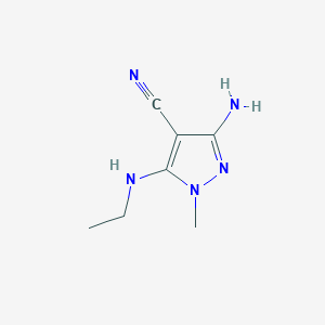 molecular formula C7H11N5 B3352862 3-Amino-5-(ethylamino)-1-methyl-1H-pyrazole-4-carbonitrile CAS No. 512845-63-5