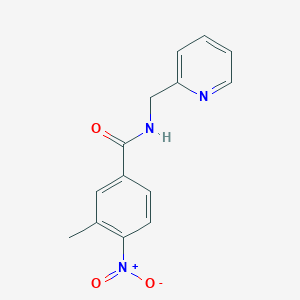 molecular formula C14H13N3O3 B335289 3-methyl-4-nitro-N-(pyridin-2-ylmethyl)benzamide 