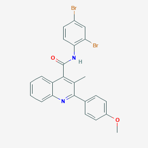 molecular formula C24H18Br2N2O2 B335291 N-(2,4-dibromophenyl)-2-(4-methoxyphenyl)-3-methylquinoline-4-carboxamide 