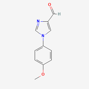 molecular formula C11H10N2O2 B3352959 1H-Imidazole-4-carboxaldehyde, 1-(4-methoxyphenyl)- CAS No. 52046-23-8