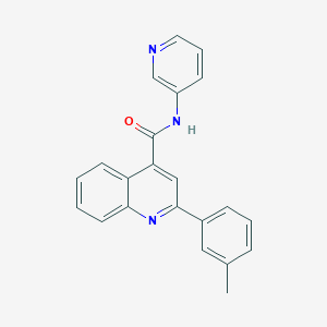 molecular formula C22H17N3O B335299 2-(3-methylphenyl)-N-(pyridin-3-yl)quinoline-4-carboxamide 