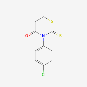 molecular formula C10H8ClNOS2 B3353003 3-(4-Chlorophenyl)-2-sulfanylidene-1,3-thiazinan-4-one CAS No. 52167-15-4