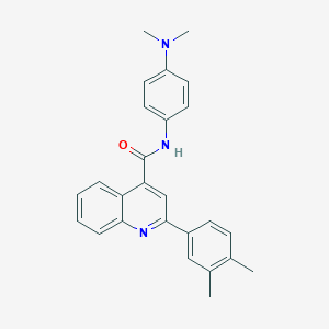 molecular formula C26H25N3O B335301 N-[4-(dimethylamino)phenyl]-2-(3,4-dimethylphenyl)-4-quinolinecarboxamide 