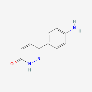 3(2H)-Pyridazinone, 6-(4-aminophenyl)-5-methyl-